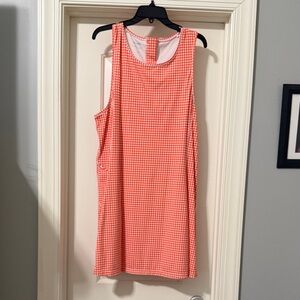 EUC Addison Bay Orange Checkered Mini Dress Size 1X